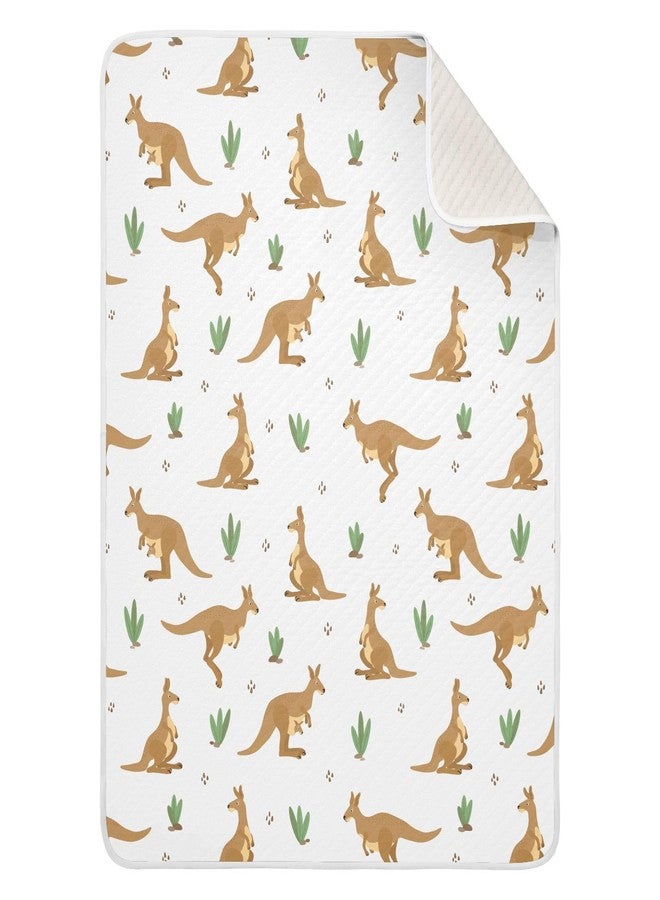 ZZKKO Kangaroo Baby Blankets for Boys Girls Toddler Swaddle Blankets for Kids Crib Stroller，Receiving Cotton Baby Blankets 30x40 inchs - Image 1